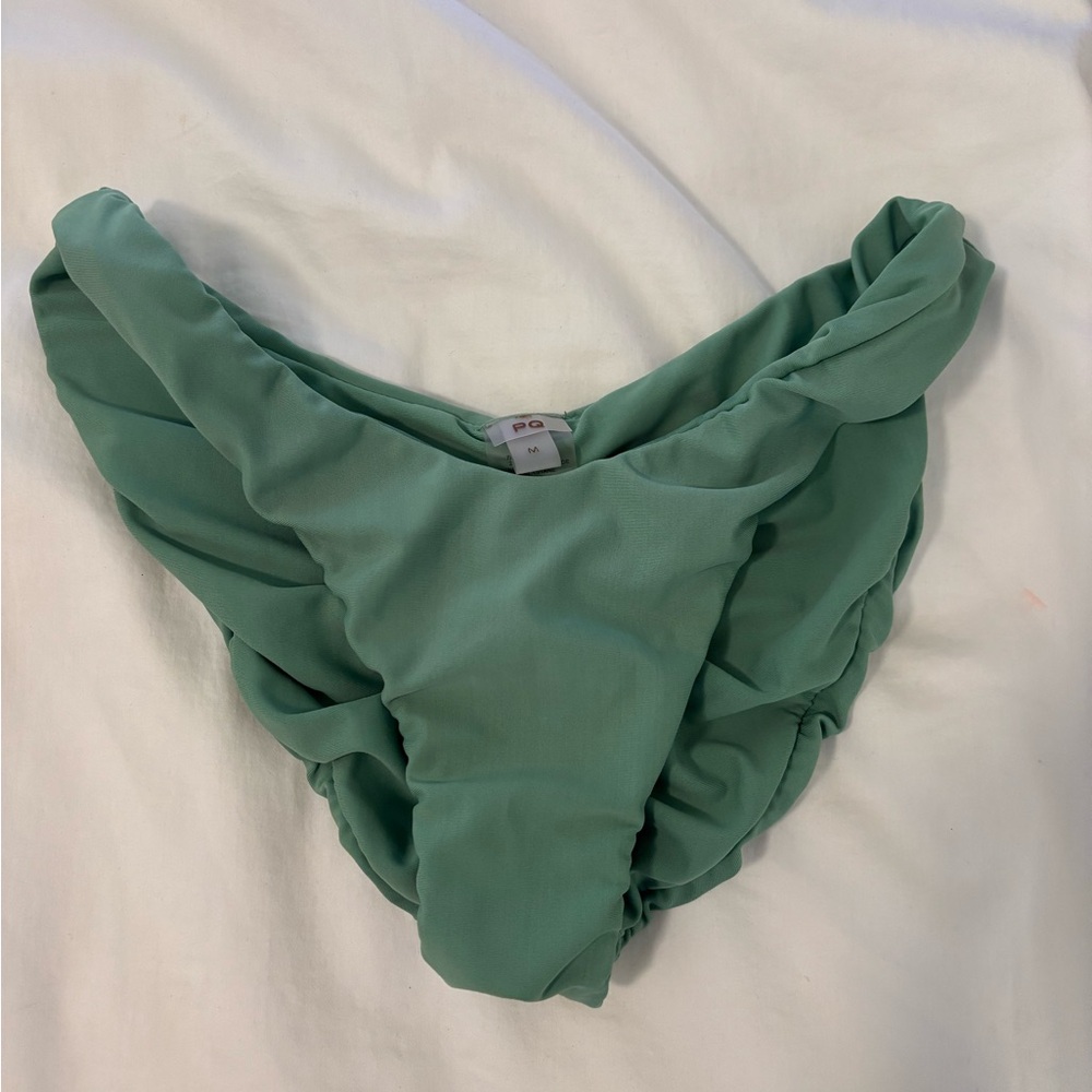 PQ Swim Agave Basic Ruched Bikini Bottoms